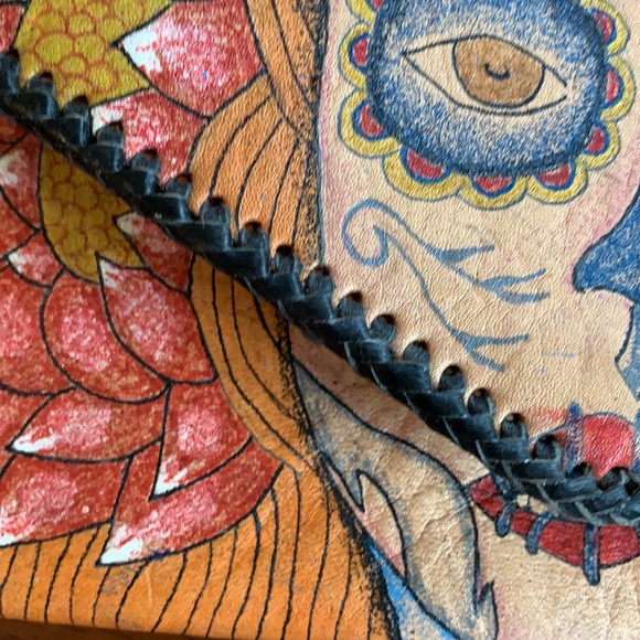 Prisonart Handpainted Leather Clutch - Picture 8 of 8